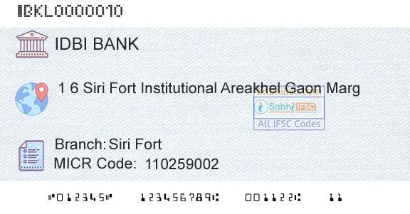 Idbi Bank Siri FortBranch 