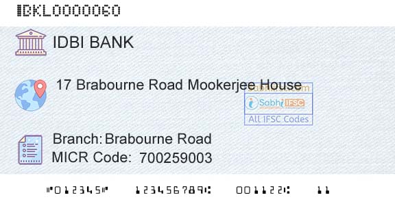 Idbi Bank Brabourne RoadBranch 