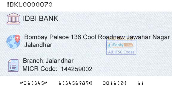 Idbi Bank JalandharBranch 