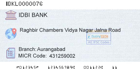 Idbi Bank AurangabadBranch 