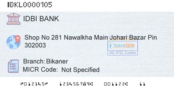 Idbi Bank BikanerBranch 