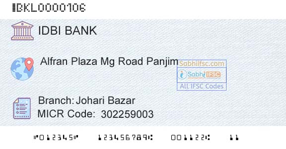 Idbi Bank Johari BazarBranch 