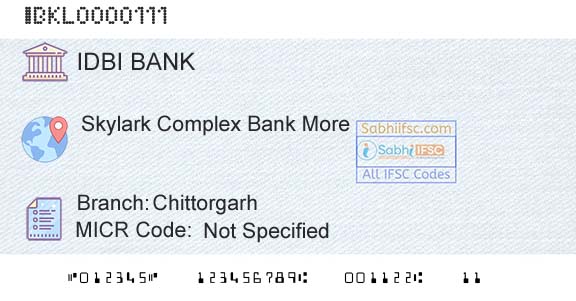 Idbi Bank ChittorgarhBranch 