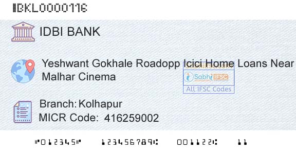 Idbi Bank KolhapurBranch 