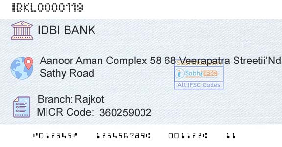 Idbi Bank RajkotBranch 
