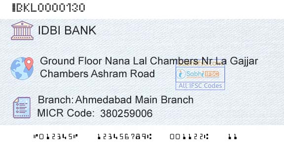 Idbi Bank Ahmedabad Main BranchBranch 