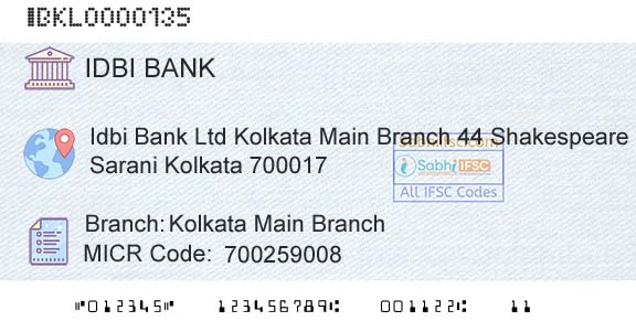 Idbi Bank Kolkata Main BranchBranch 