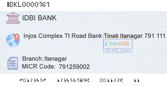 Idbi Bank ItanagarBranch 