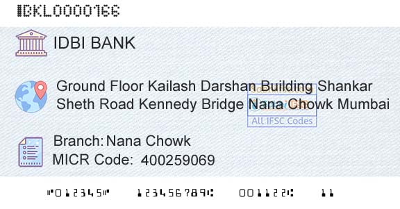 Idbi Bank Nana ChowkBranch 