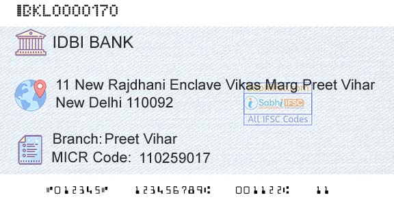 Idbi Bank Preet ViharBranch 