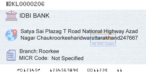 Idbi Bank RoorkeeBranch 