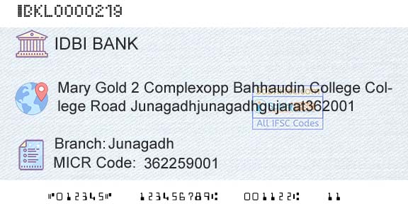 Idbi Bank JunagadhBranch 