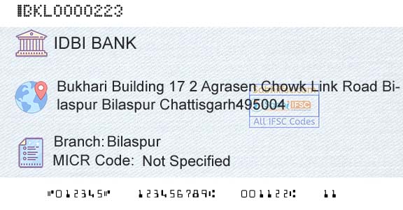 Idbi Bank BilaspurBranch 