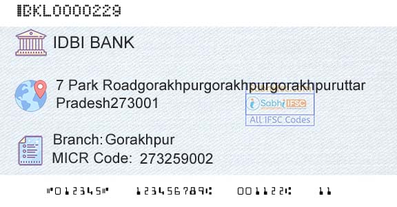Idbi Bank GorakhpurBranch 