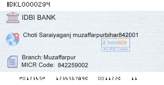 Idbi Bank MuzaffarpurBranch 