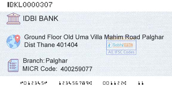 Idbi Bank PalgharBranch 