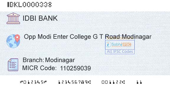 Idbi Bank ModinagarBranch 