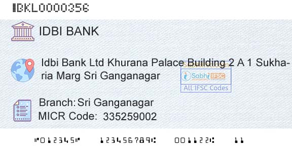 Idbi Bank Sri GanganagarBranch 