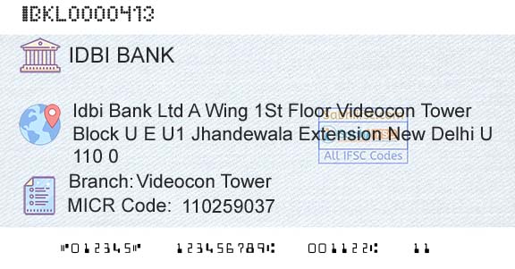 Idbi Bank Videocon TowerBranch 