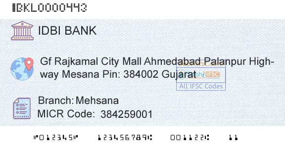 Idbi Bank MehsanaBranch 