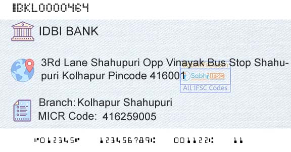 Idbi Bank Kolhapur ShahupuriBranch 