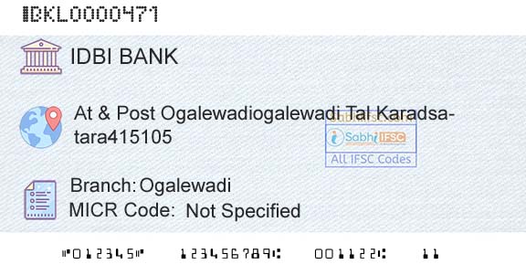 Idbi Bank OgalewadiBranch 