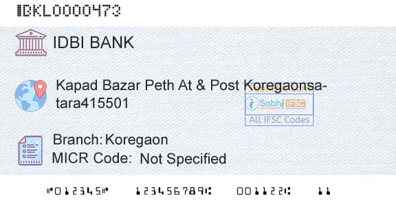 Idbi Bank KoregaonBranch 