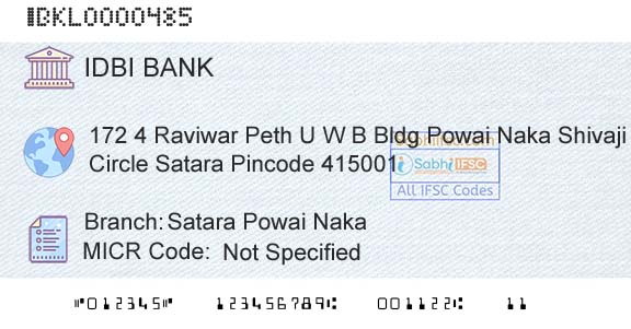 Idbi Bank Satara Powai NakaBranch 