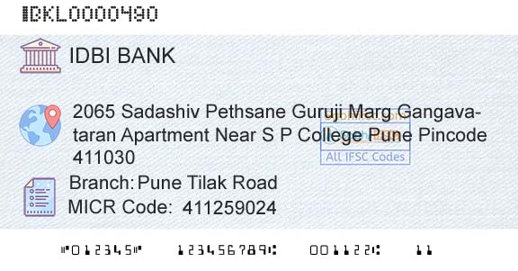 Idbi Bank Pune Tilak RoadBranch 