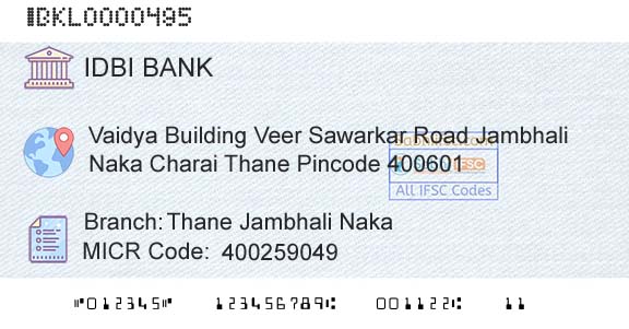Idbi Bank Thane Jambhali NakaBranch 