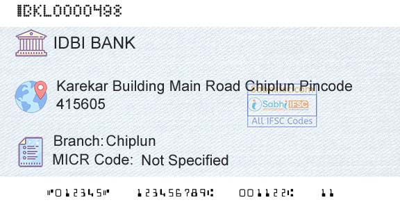 Idbi Bank ChiplunBranch 