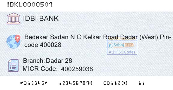 Idbi Bank Dadar 28Branch 