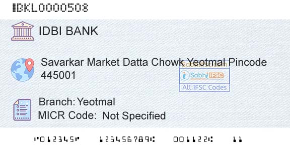 Idbi Bank YeotmalBranch 