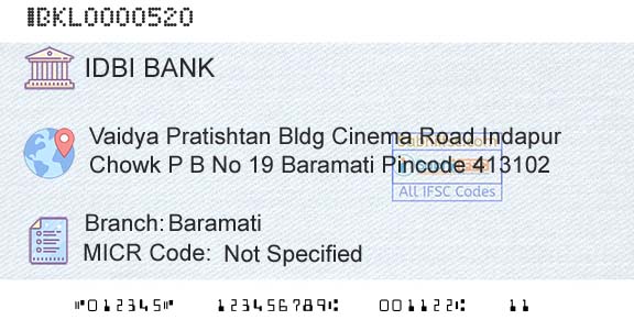 Idbi Bank BaramatiBranch 