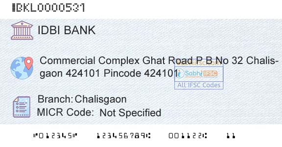 Idbi Bank ChalisgaonBranch 