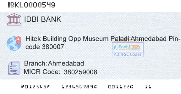 Idbi Bank AhmedabadBranch 