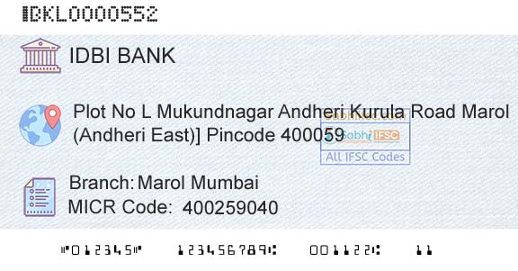 Idbi Bank Marol MumbaiBranch 