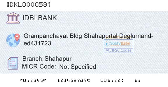 Idbi Bank ShahapurBranch 