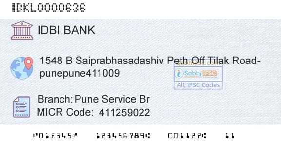 Idbi Bank Pune Service BrBranch 