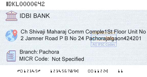 Idbi Bank PachoraBranch 