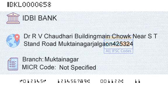 Idbi Bank MuktainagarBranch 