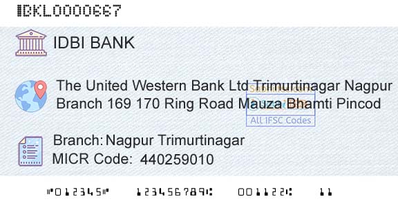 Idbi Bank Nagpur TrimurtinagarBranch 