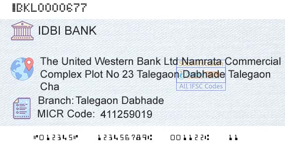 Idbi Bank Talegaon DabhadeBranch 