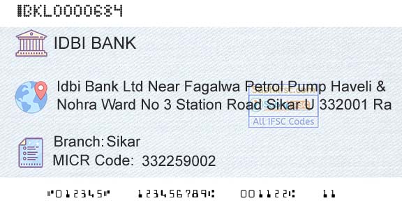 Idbi Bank SikarBranch 