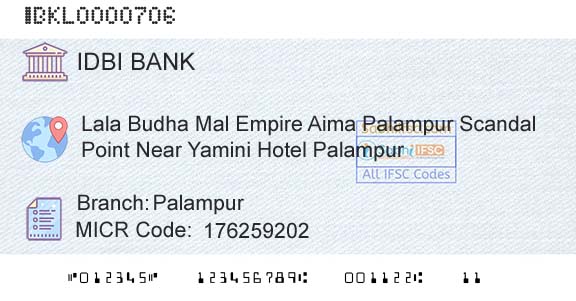 Idbi Bank PalampurBranch 