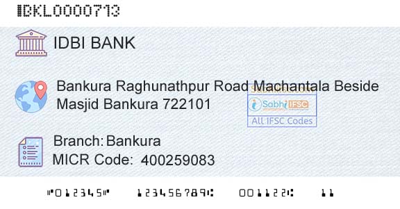 Idbi Bank BankuraBranch 