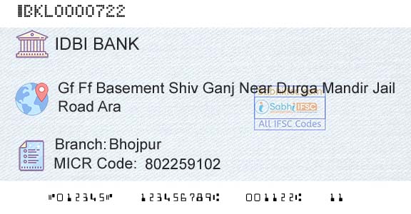 Idbi Bank BhojpurBranch 