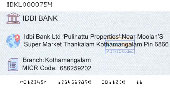 Idbi Bank KothamangalamBranch 