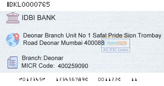 Idbi Bank DeonarBranch 