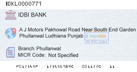 Idbi Bank PhullanwalBranch 